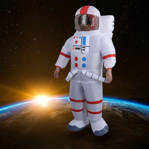 Disfraz Inflable De Astronauta Para Adultos, Poliéster 210t