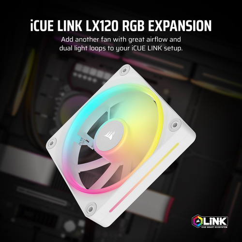 Ventilador Corsair Icue Link Lx120 Rgb 120 Mm Pwm, Paquete I