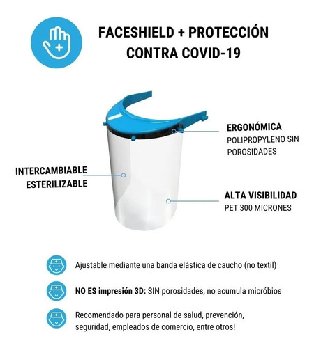 Imagen 6 de 10 de Set X 2 Máscara Protector Facial Barbijo Tapaboca Validado