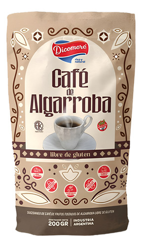 Cafe De Algarroba Tostado Molido 200g Dicomere Sin Tacc