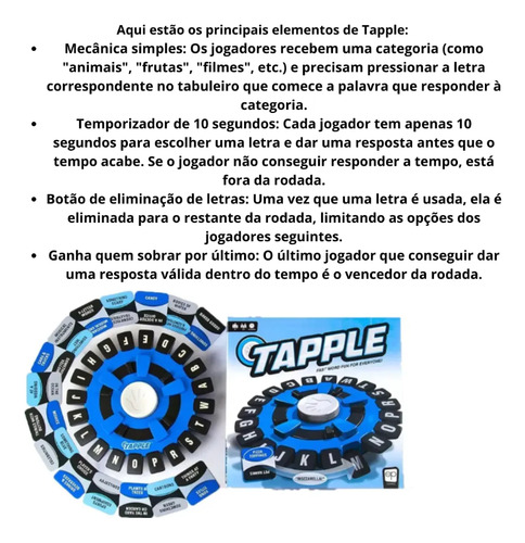 Tapple Original Em Português - Jogo Rápido E Divertido
