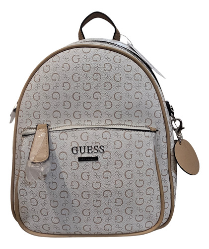 Mochila Guess, Para Dama,original, Dd672429!!! Blanco Liso