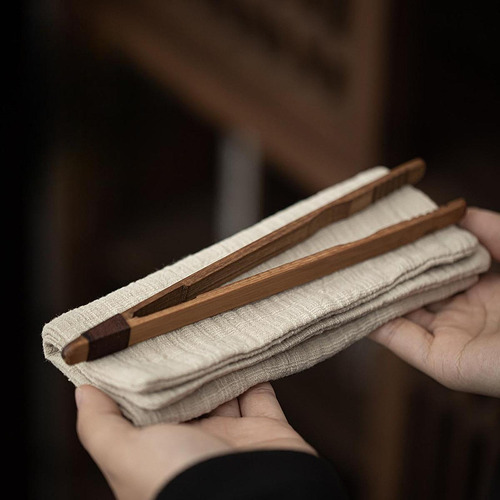 Juego De Pinzas Para Té De Bambú, Pinzas Para Té De