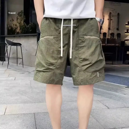 Pantalones Cortos Cargo De Secado Rápido Para Hombre, Casual