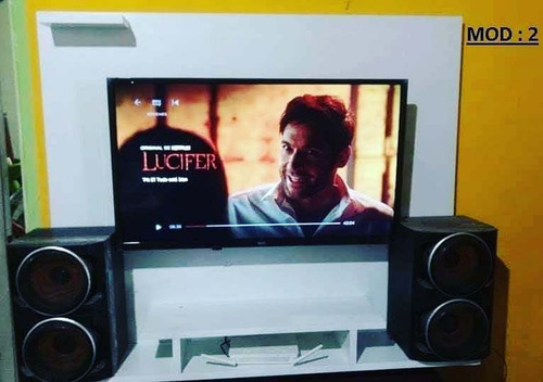 Imagen 1 de 3 de Panel Rack Flotante Para Tv Lcd Led Smart Combo Soporte Fijo