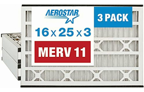 Filtro De Aire Plisado Aerostar, Merv 11, 16x25x3 Trion Air