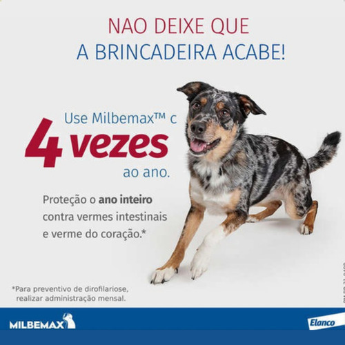 Milbemax De 5 A 25kg Vermifugo P/ Cães - 2 Comprimidos
