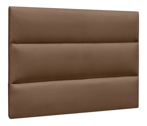  Cabeceira de cama box Mpozenato Grécia 1 corpo 90cm x 62cm Camurça marrom-chocolate