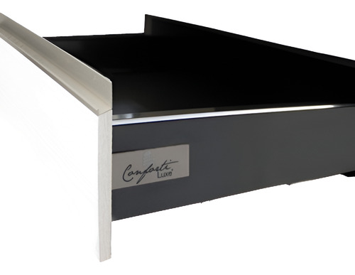 Cajón Normal 500mm Conforti Luxe Acero Negro Cierre Suave