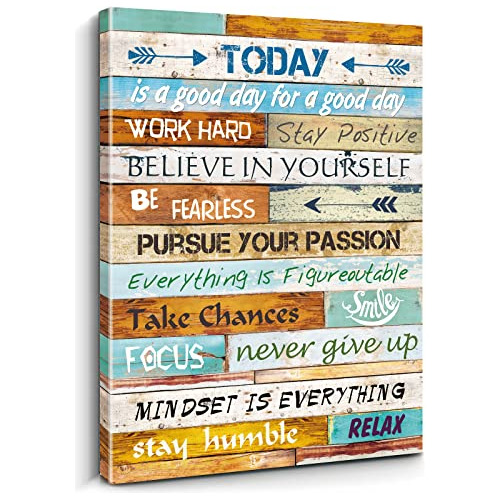 Inspirational Canvas Wall Art For Office, Home Office W...