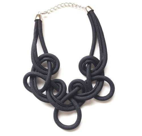 Colar De Corda Loop Preto