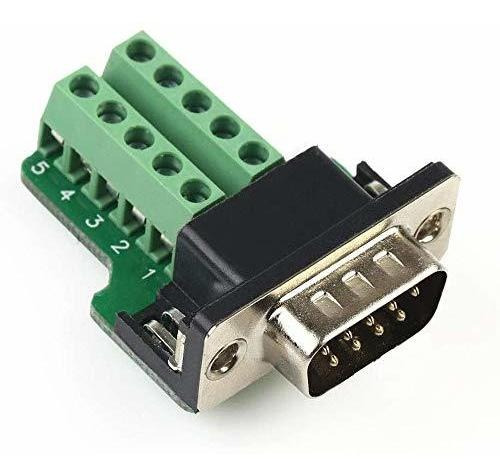 Trolleyshop Connector Db9 Rs232 D-sub Male Adapter To Screw