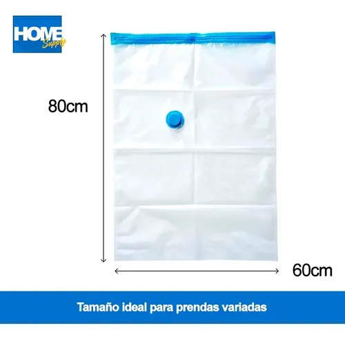 Em Home Kit De 6 Bolsas De Vacío - Ahorra Hasta Un 75% De Espacio - 60x80cm - Ideal Para Ropa, Edredones Y Almacenaje En Casa