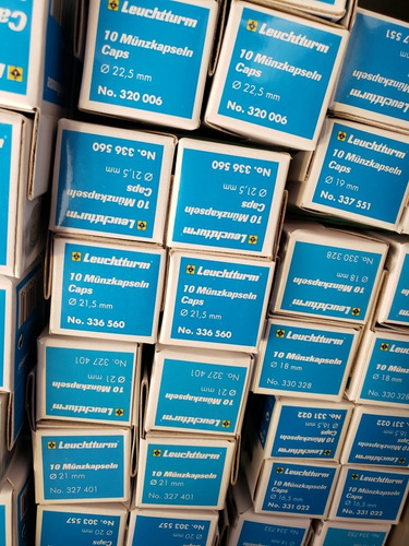 Imagen 2 de 2 de Cápsulas Para Monedas Caps 18 Mm Leuchtturm