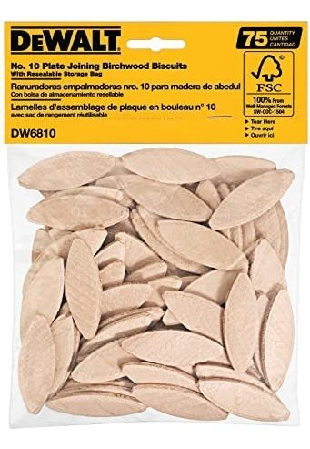 Dewalt Dw6810 No. 10 Tamaños De Galletas (75 Piezas)