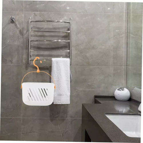 Cesta colgante para ducha, cesta de mano para baño, cesta colgante de  plástico, gris, portátil, para ducha