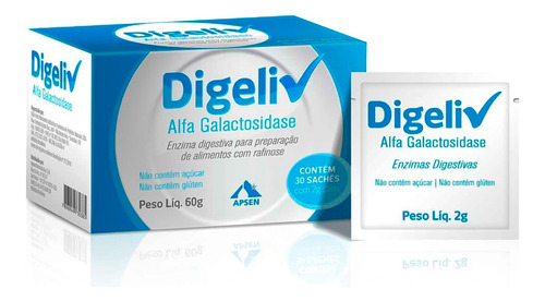 Digeliv 400g 30 Sachês De 2g - Enzimas Digestivas