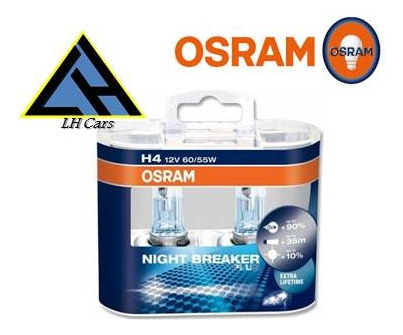 Bombillo Osram  H4, H7, H1, H3  Night Breaker Plus 90%+35%