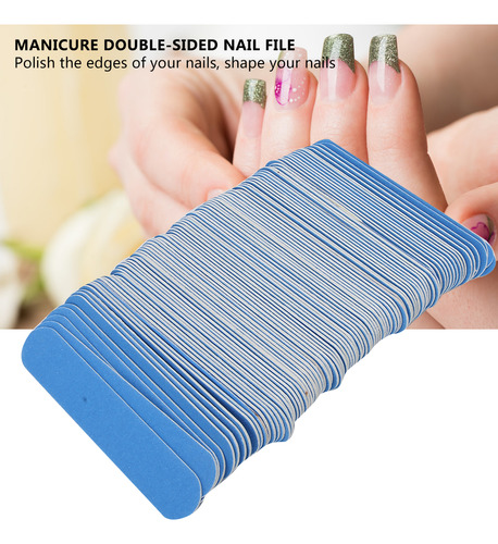 Lima De Uñas, 100 Unidades, Pulidora, Lijadora De Doble Cara