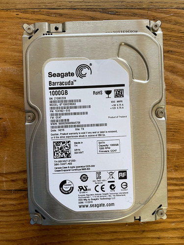 Disco Duro Interno Seagate Barracuda St1000dm003 1tb