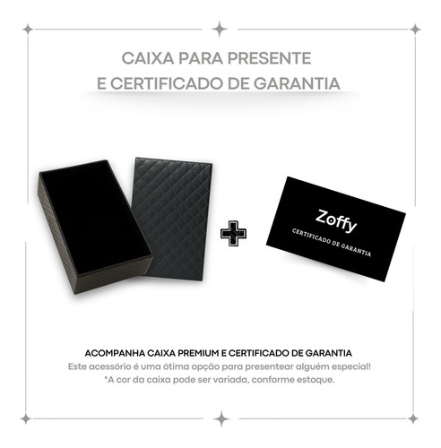 Colar Pingente Trevo Preto Gargantilha Feminina Aço Inox Prateado Caixinha Para Presente