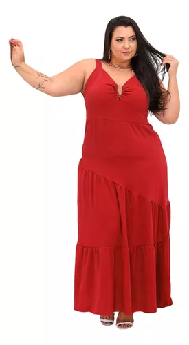 Vestido Longo Plus Size Soltinho G2 G3 G4