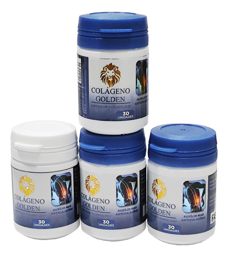 Colágeno Golden Kit Com 4 Frascos De 30 Cápsulas