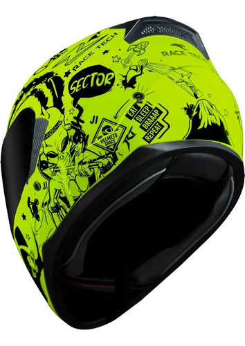 Imagem 7 de 9 de Capacete Race Tech Sector Sky Music Lançamento