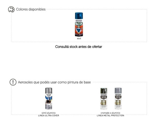 Aerosol Rust Oleum Metal Coat Efecto Anodizado | 312gr