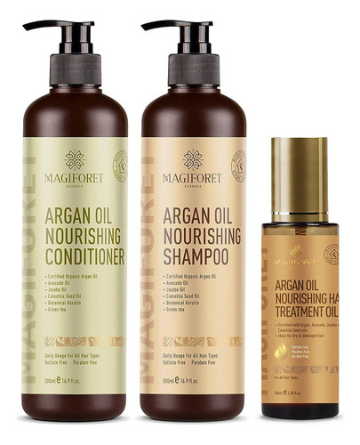 Magiforet Argan Oil Nourishing Daily Care Set, Shampoo 500ml
