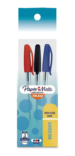 3 Lapices Paper Mate Inkjoy Bolígrafos Punta 0.7 Colores