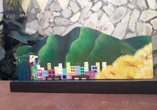 Paisaje Venezolano Pintado Sobre Madera