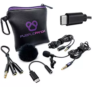 Micrófono De Solapa Purple Panda Usb-c, Profesional