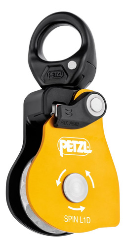 Petzl, Unisex Spin L1d Polea Simple Con Muy Eficiencia Con S