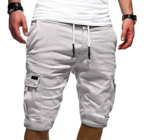 Pantalones Cortos De Combate Cargo Sólidos Para Hombre Panta