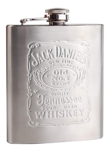 Petaca, Whisky De Acero Inoxidable Jack Daniels 180ml, 6oz