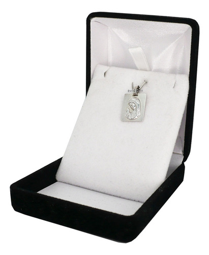 Dije Medalla Virgen Niña Nena Plata 925 Bautismo Comunion Color Plateado