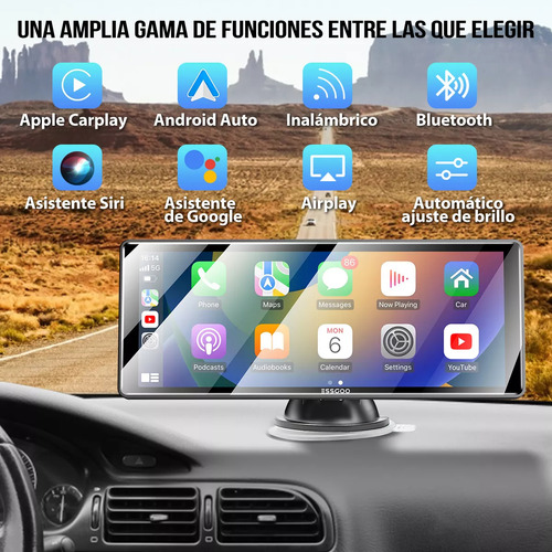 Reproductor Multimedia Inalámbrico Hysmart Car Play Car De 10 Pulgadas + Cámara De Marcha Atrás