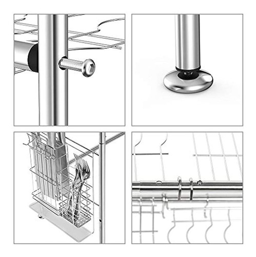 Rzchome - Escurridor De Platos De Acero Inoxidable De 2 Nive