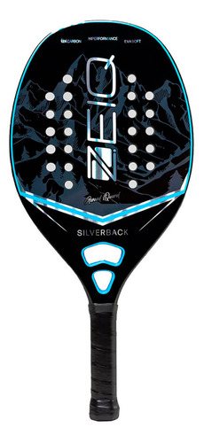 Raquete De Beach Tennis Zeiq Silverback Cor Preta/azul