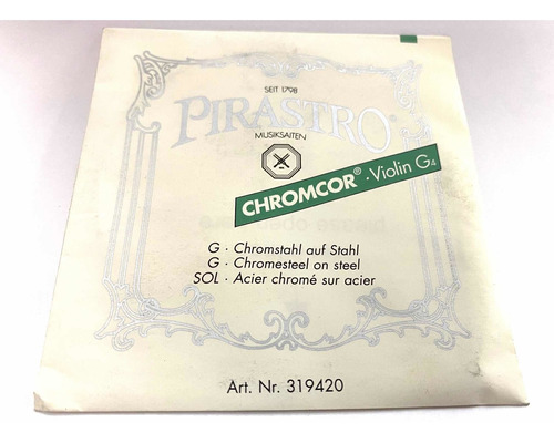 Corda Violino Pirastro 4ª G ( Sol ) Chromcor 319420