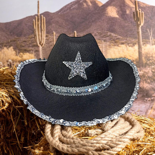 Sombrero De Vaquero Con Correa Ajustable Para La Barbilla,