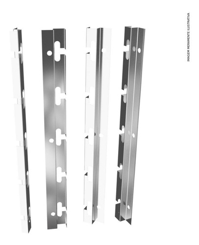 Imagem 2 de 4 de Suporte Em Inox Para Churrasqueira E 3 Barras De Aluminio 1m