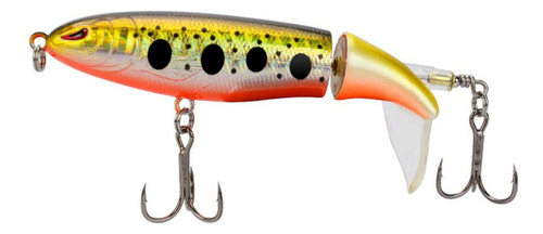 6pcs Señuelos De Pesca Whopper Plopper Con Cola Giratoria