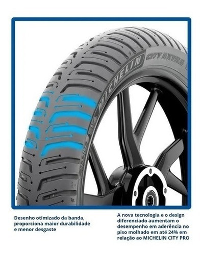 Pneu Traseiro Michelin City Extra 90/90-18 Sem Câmara Titan
