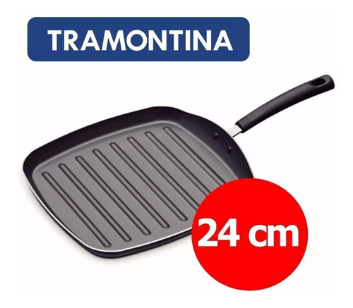 Imagen 3 de 6 de Bifera Tramontina Grill Teflon Antiadherente 24cm 20124
