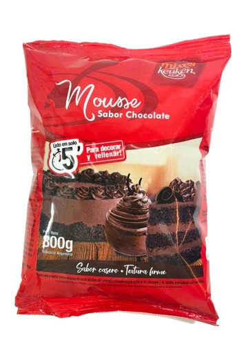 Imagen 1 de 1 de Premezcla Mousse Chocolate Keuken  800g Cotillon Sergio Once