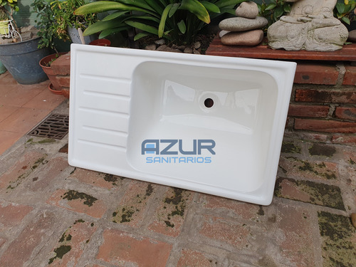 Pileta Lavadero Baño Cocina Bacha Reforzada 48x80 Con Mesada Blanco