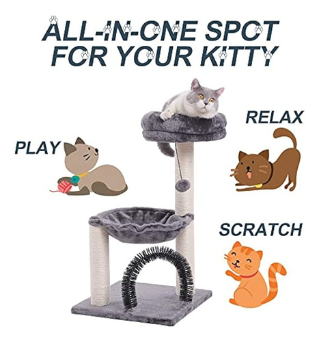 Árbol Para Gatos Hoopet, Torre Para Gatos De 27.8 Pulgadas P
