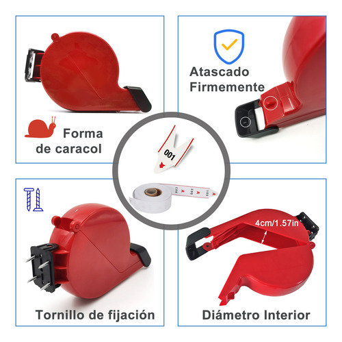Koqicall K-T-S-000-999 dispensador de numeros con rollo rojo